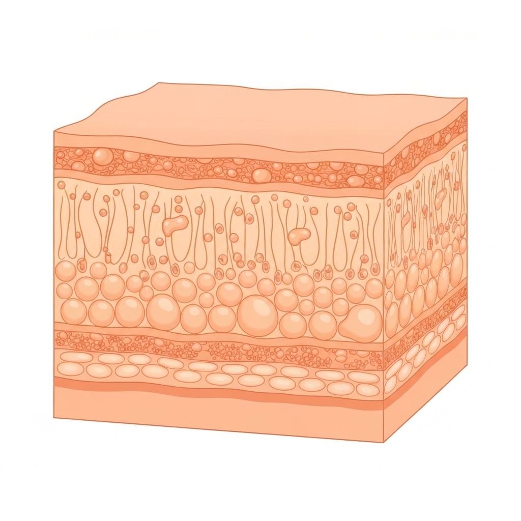 Напречно сечение на кожните слоеве